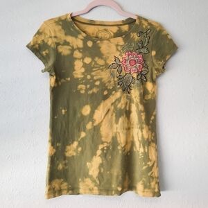 Life is Good Green Custom Dyed Top S